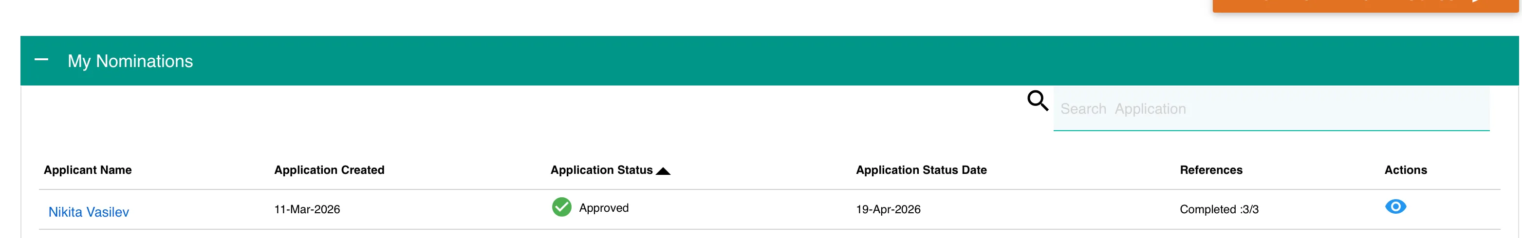 Approved Application